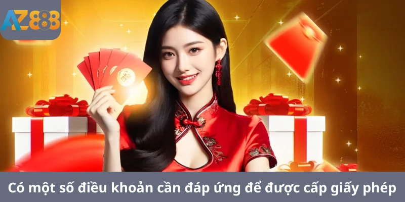 Có một số điều khoản cần đáp ứng để được cấp giấy phép hoạt động