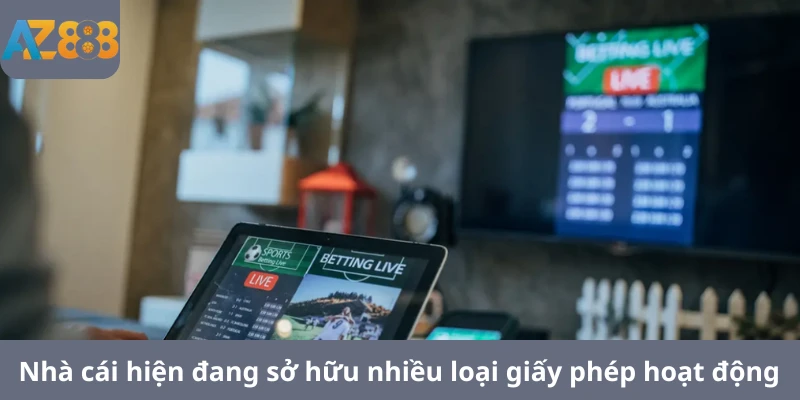 Nhà cái hiện đang sở hữu nhiều loại giấy phép hoạt động uy tín
